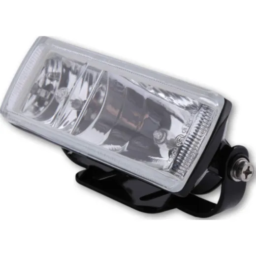 Lampe Licht SHIN YO Fern- und Nebelscheinwerfer, schwarz, rechteckig, klares Glas