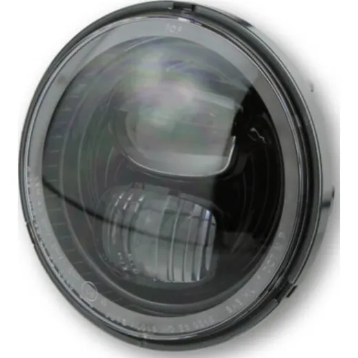 HIGHSIDER LED main headlight insert TYPE 7 with parking light ring, round, black, 5 3/4 inch