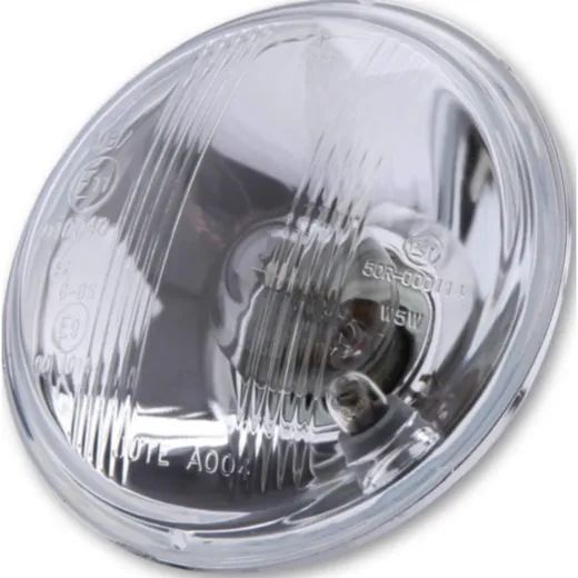 SHIN YO Headlight insert 4 1/2 inch, embossed glass, with Bilux bulb and parking light