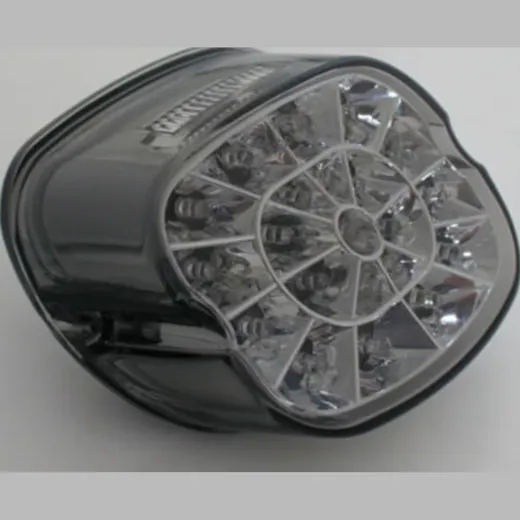 SHIN YO LED taillight, tinted glass and chrome reflector, for many HD models 1973-1998