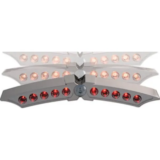 SHIN YO LED taillight X-WING, chrome-plated housing, E-tested