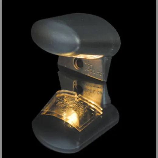 License plate light oval, black