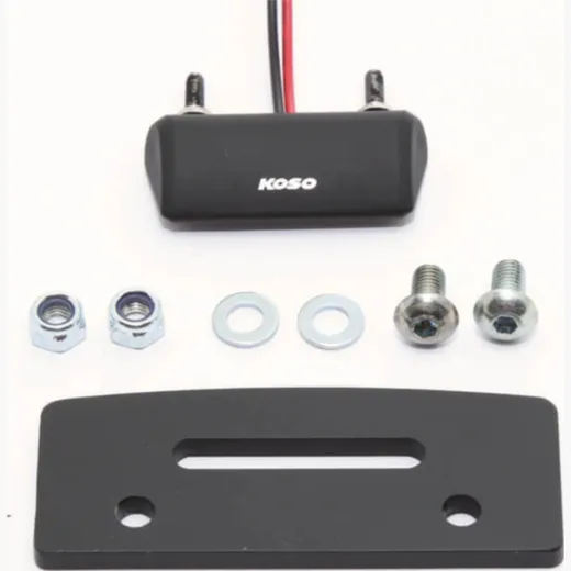 HIGHSIDER Aluminium mounting plate with LED licence plate light 256-013