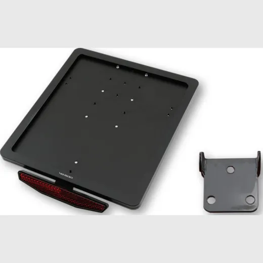 HIGHSIDER CNC license plate holding plate with Uni holder type 3, black anodized