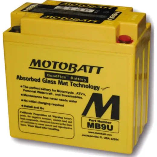 Akku MOTOBATT Batterie MB9U, 4-polig
