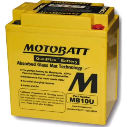 Akku MOTOBATT Batterie MB10U, 4-polig