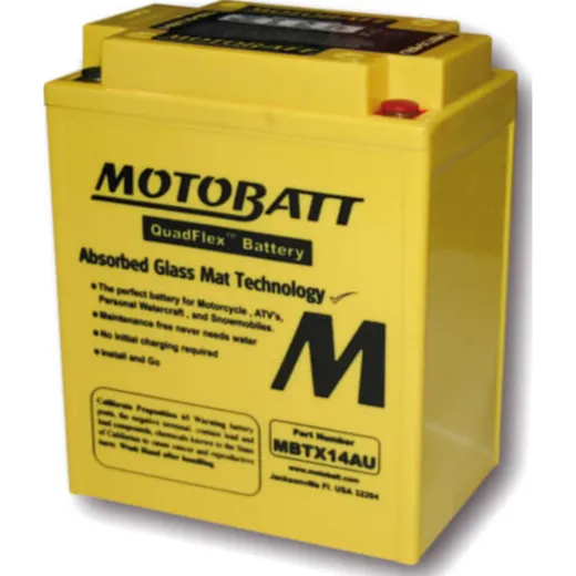 Akku MOTOBATT Batterie MBTX14AU, 4-polig