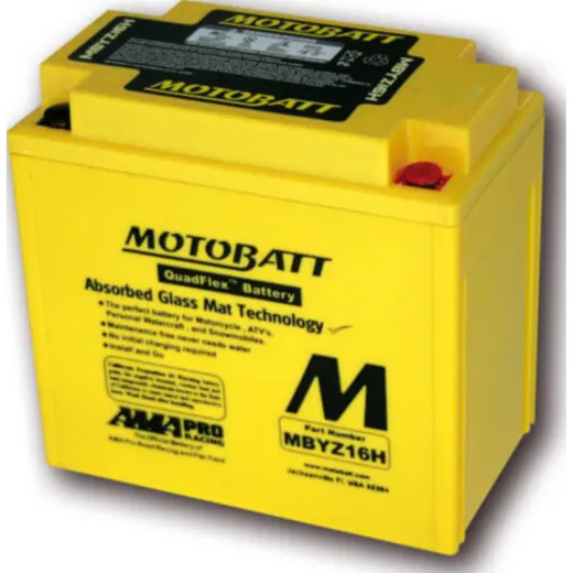 MOTOBATT Battery MBYZ16H