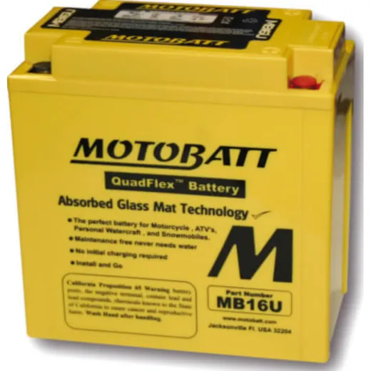 Akku MOTOBATT Batterie MB16U, 4-polig