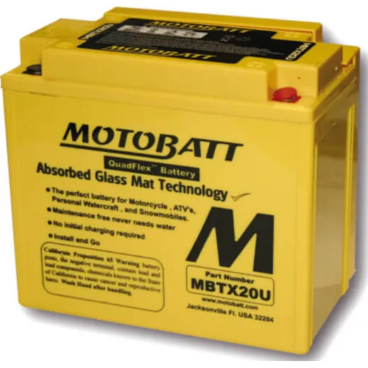 MOTOBATT Battery MBTX20U, 4-pin