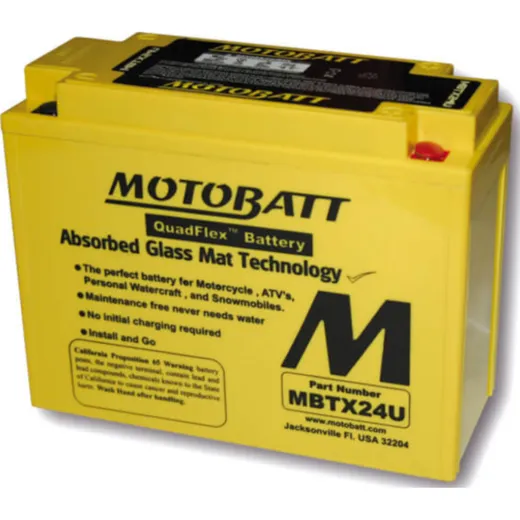 MOTOBATT Battery MBTX24U, 4-pole