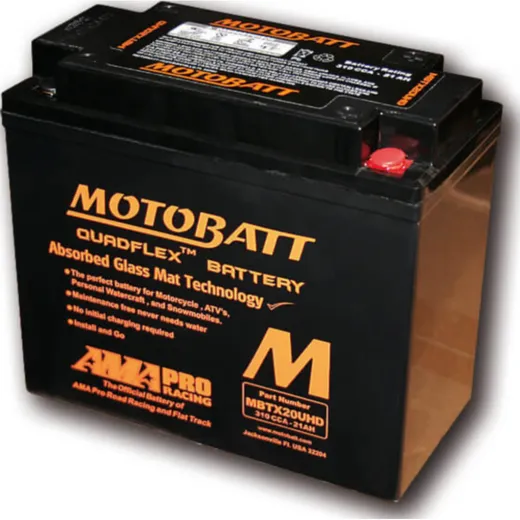 Akku MOTOBATT Batterie MBTX20UHD, schwarzes Gehäuse.