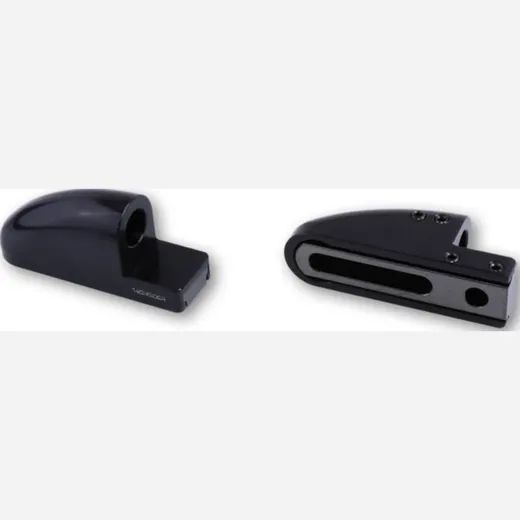 HIGHSIDER CNC fairing mirror adapter FB-1 short, black, set