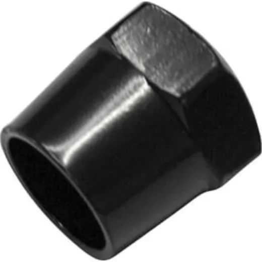 Mirror nut 17 mm, black, M10 x 1.25 RH