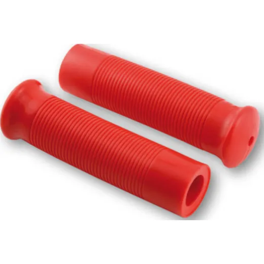 Handlebar Grips Custom Retrostyle for 7/8 Inch Handlebars (22mm) in red