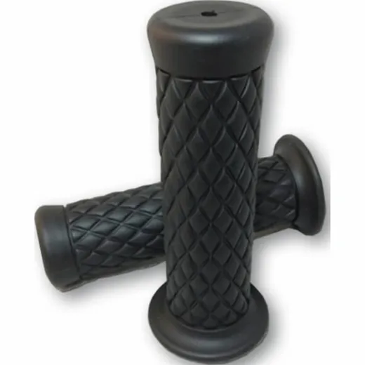 Custom Diamond Style Grips 1 inch black pair