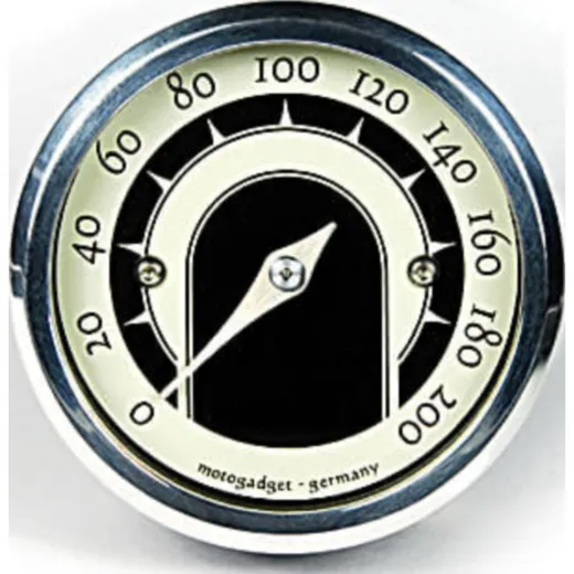 motogadget Analog speedo motoscope tiny speedster, polished ring