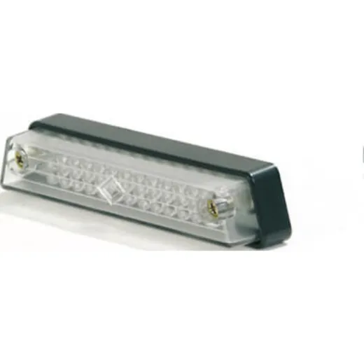 SHIN YO LED rear fog lamp with long connection cable, transparent glass