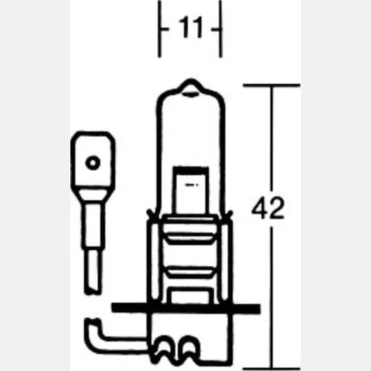 H3 Incandescent lamp 12V 55W, PK 22S