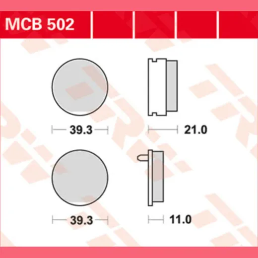 Bremsklötze TRW Lucas Bremsbelag MCB502