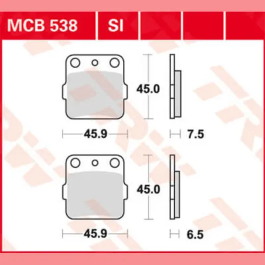 Bremsklötze TRW Lucas Bremsbelag MCB538