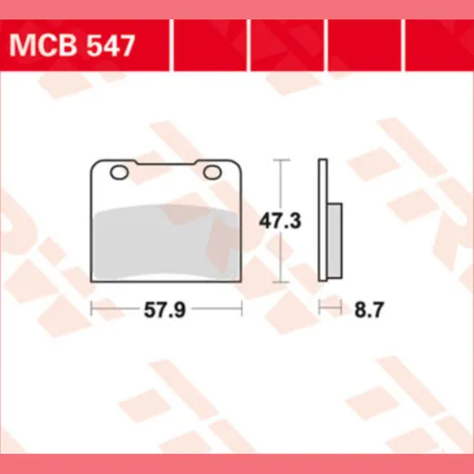 Bremsklötze TRW Lucas Bremsbelag MCB547