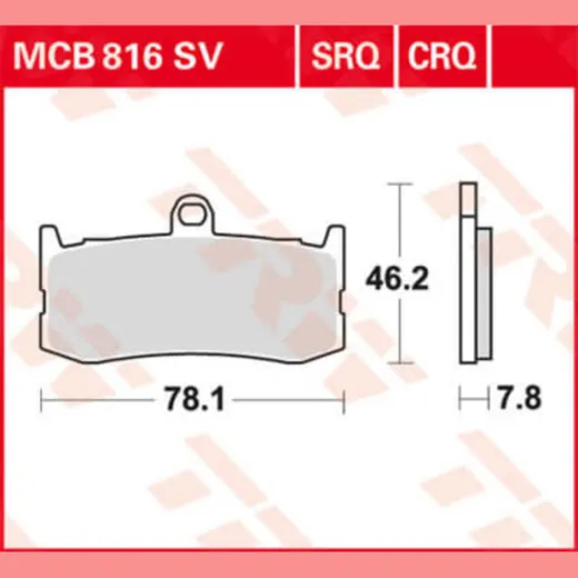 Bremsklötze TRW Lucas Racingbelag MCB816SRQ