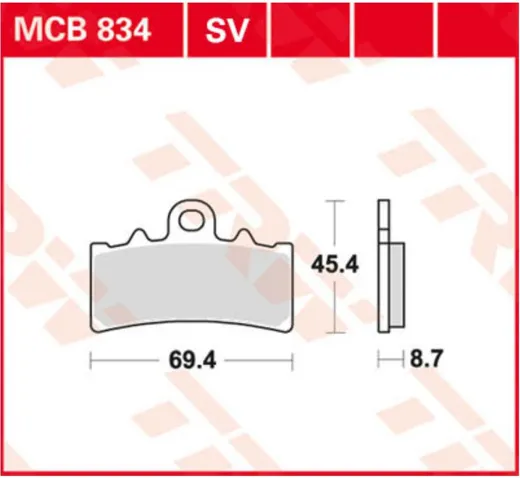 TRW Lucas Sintered lining MCB834SV