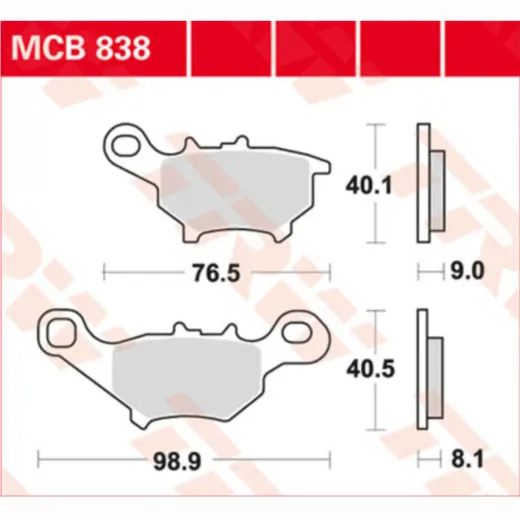 Bremsklötze TRW Lucas Bremsbelag MCB838