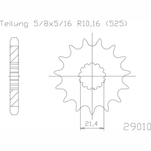 ESJOT Kettenritzel, 17 Zähne 92-29010-17