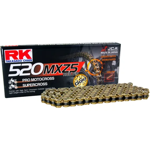 RK 520MXZ5/092 Goldene Kette für Supermotard & Motocross