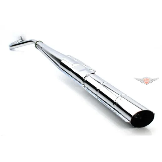Auspuff Verchromt 22mm Krümmer Schalldämpfereinsatz für Mofa_2