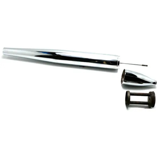 Exhaust chrome cigar shape 28mm 570mm 55mm for Hercules, Mie_1