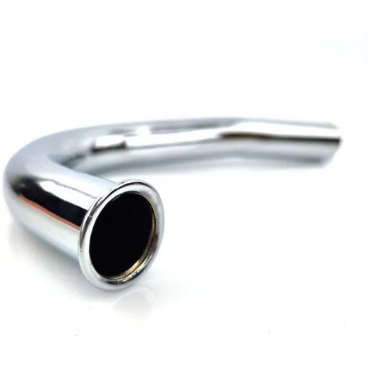 Auspuffkrümmer Chrom 32mm 250mm 1 Knick Rechts für Miele K, _1
