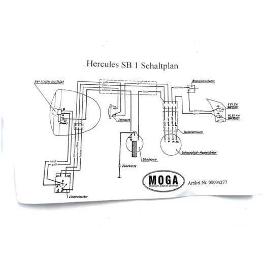 Kabelbaum Komplett Schwarz für Hercules, Sport Bike SB 1 MG0_1