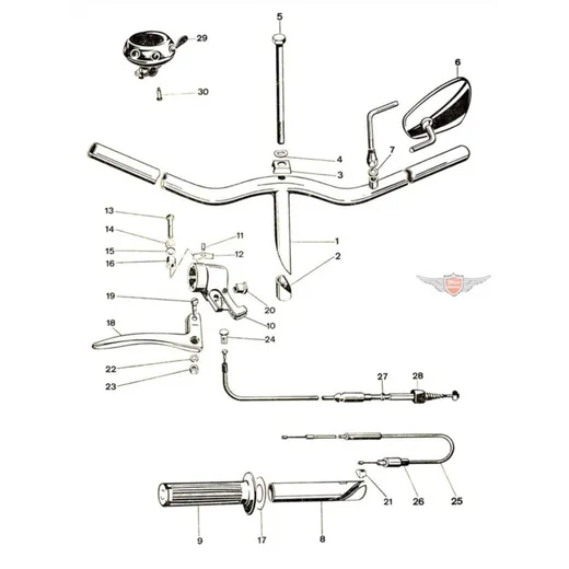 Schraube Magura M4 x 9mm für Kreidler Florett Büffeltank MG0_1