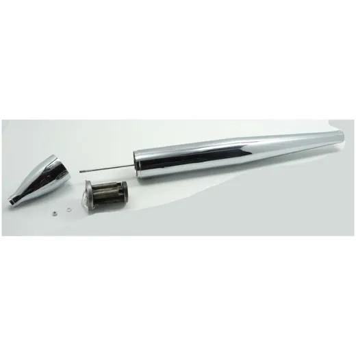 Auspuff Zigarrenform 690mm 70mm 32mm Chrom für Zündapp GTS, _1