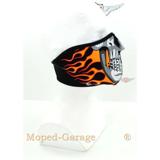 Gesichtsmaske Burnin Skull Polyester/Nylon für Mofa Mokick M_2