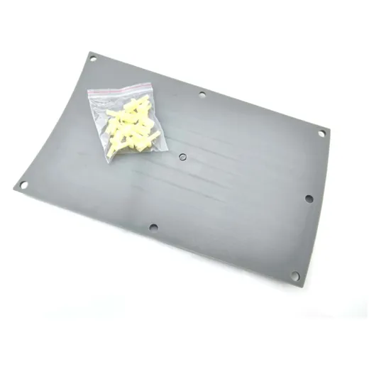 Rear mat gray with white mounting clips for Zündapp, R 50 Ty_1