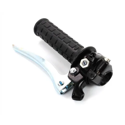 Schaltgriff Schwarz Chrom mit Kupplungshebel 2-Gang 22mm Len_2