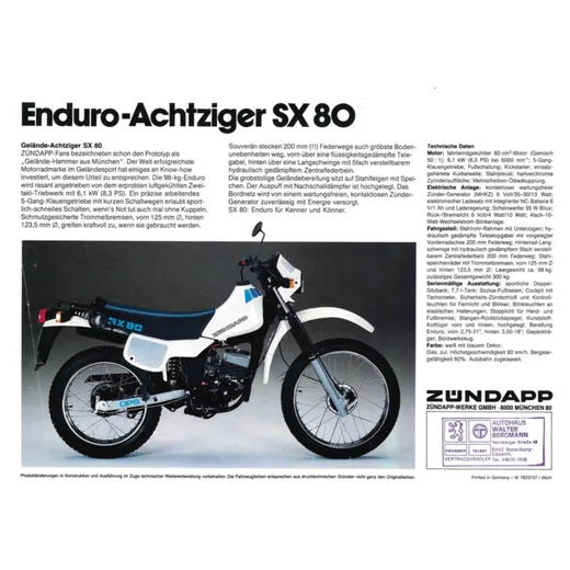 Brochure Enduro 2 pages DIN A4 for moped mokick MG00086601_1