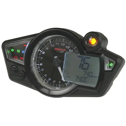 multifunctional speedometer Koso RX1N GP Style black, white lighting 11043 multifunctional speedometer Koso RX1N GP Style black, white lighting 11043