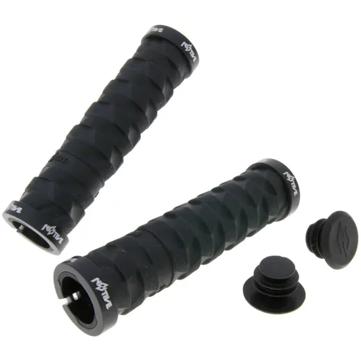 n8tive Doppel Lock-On Griff Set ROCK 130mm - schwarz 150050BK
