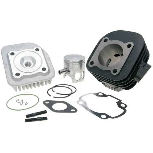 Cylinder kit Polini cast iron sport 70cc 10mm slanted for Minarelli horizontal AC 25km/h vehicles 166.0104 Cylinder kit Polini cast iron sport 70cc 10mm slanted for Minarelli horizontal AC 25km/h vehicles 166.0104