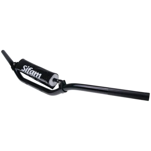 MX handlebar with cross brace and pad anodized aluminum black - 22mm 16811