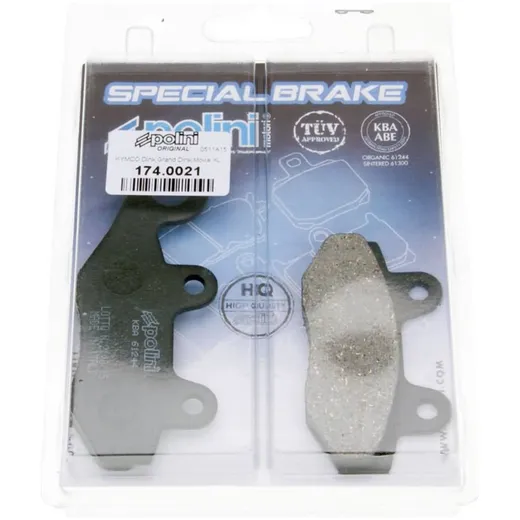 Bremsbeläge Polini organisch für Hyosung, Kymco, Rex 174.0021 Bremsbeläge Polini organisch für Hyosung, Kymco, Rex 174.0021
