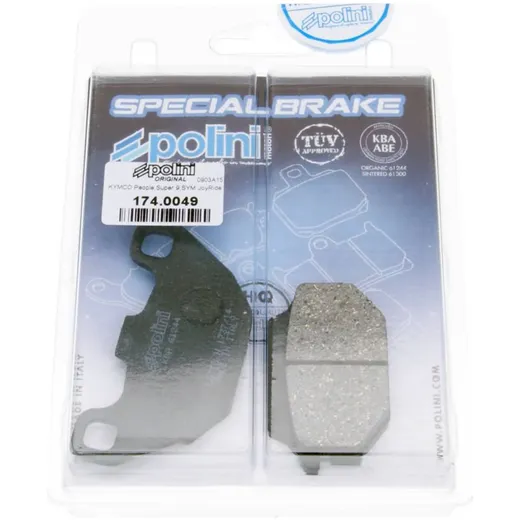 brake pads Polini organic for Kymco, Agility, People S, Super 8 174.0049 brake pads Polini organic for Kymco, Agility, People S, Super 8 174.0049