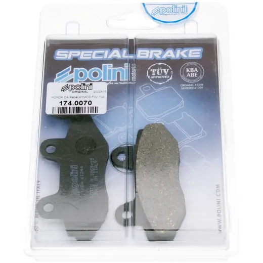 Bremsbeläge Polini organisch für Kymco, Peugeot 174.0070 Bremsbeläge Polini organisch für Kymco, Peugeot 174.0070