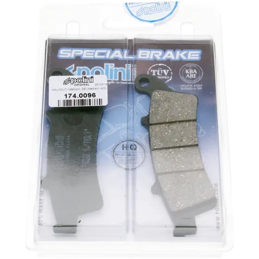 Bremsklötze Bremsbeläge Polini organisch für Aprilia Atlantic, Kymco People GT, 174.0096 Bremsklötze Bremsbeläge Polini organisch für Aprilia Atlantic, Kymco People GT, 174.0096