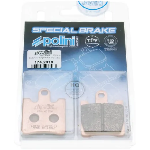 Bremsklötze Bremsbeläge Polini Sinter für Suzuki AN Burgman 250, 400 -2006 174.2018 Bremsklötze Bremsbeläge Polini Sinter für Suzuki AN Burgman 250, 400 -2006 174.2018